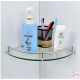 Set x3 esquinero para baño de vidrio TRANSPARENTE