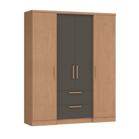 Ropero Aspen 4 Puertas 2 Cajones Angelin/Titanio Ropero Aspen 4 Puertas 2 Cajones Angelin/Titanio