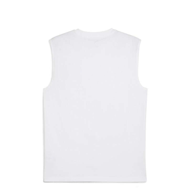 Remeras Puma Logo Sleeveless Masculino Blanco