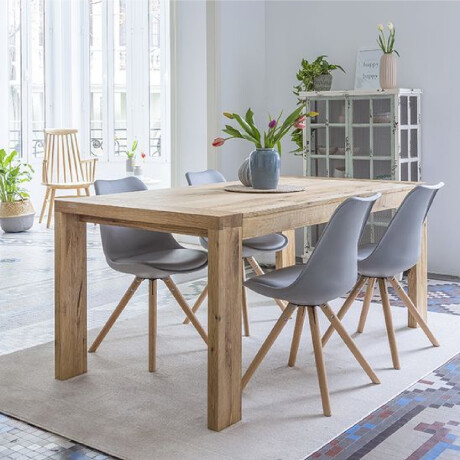 SILLA DE COMEDOR EAMES ACOLCHONADA Silla Eames Gris con Asiento Acolchado