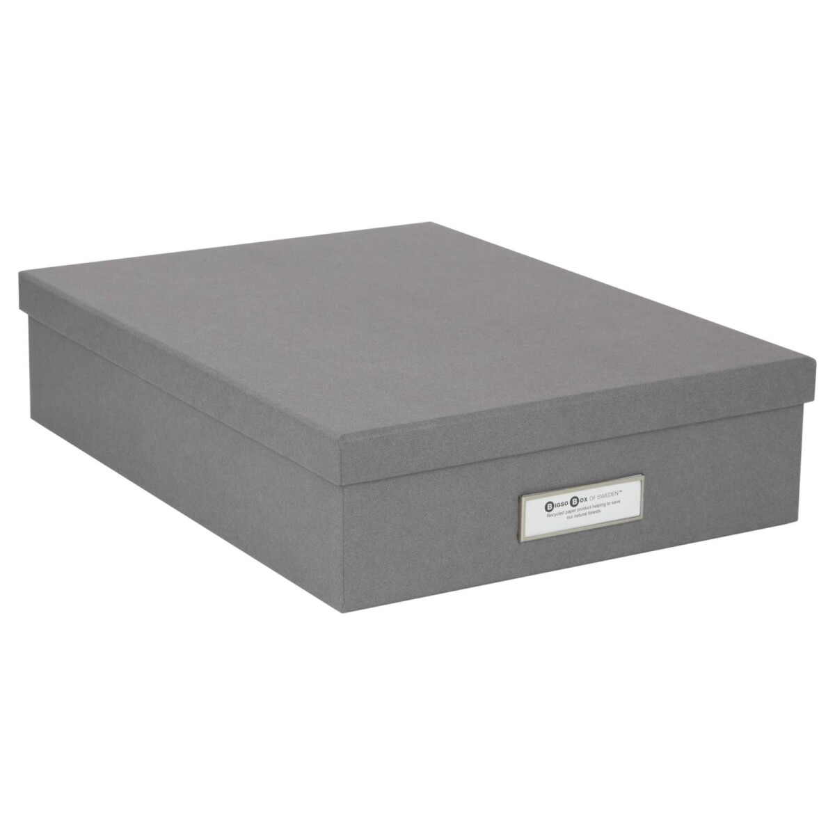 CAJA ORG C/TAPA - PAPEL GRIS OSKAR 