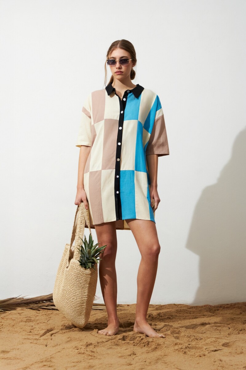 Túnica patches damero - multicolor 