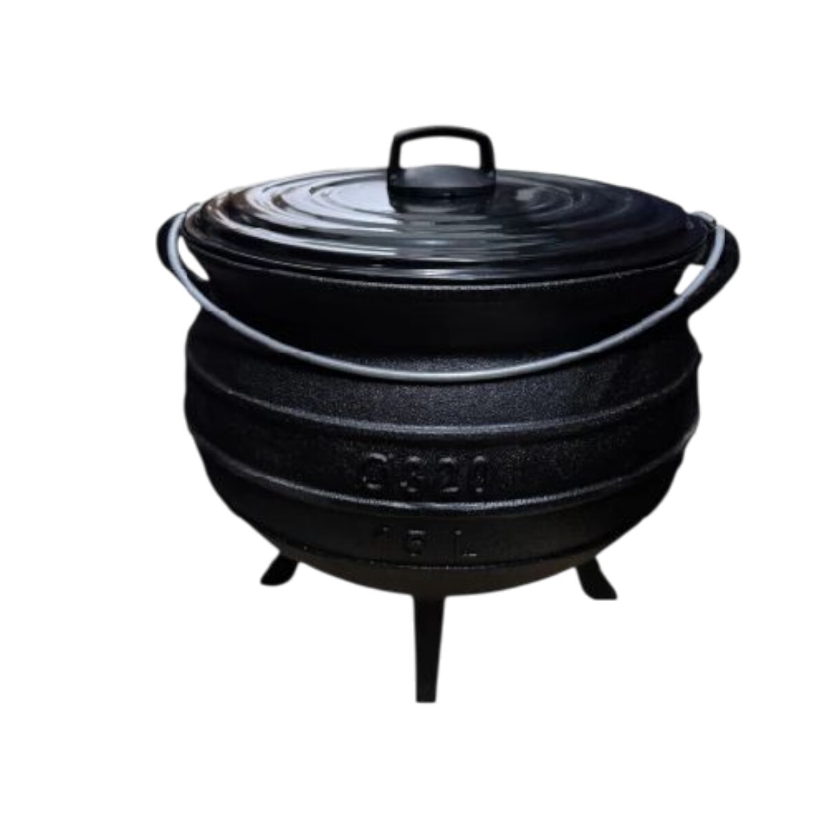 Olla de Hierro Fundido 15 Lts Faires 4 Patas y tapa de Aluminio 