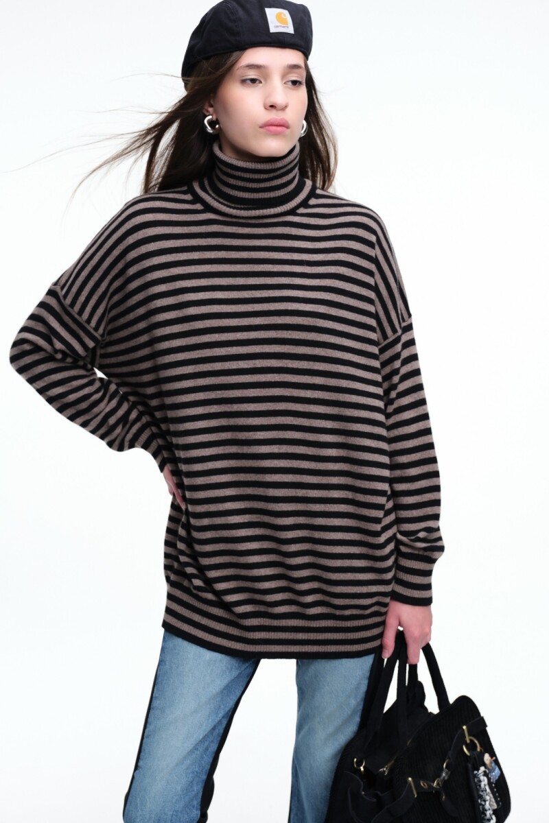 POLERA RAYAS Gris