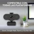Cámara Web Cam Full HD 1080p USB 360º Con Micrófono Premium Color Negro