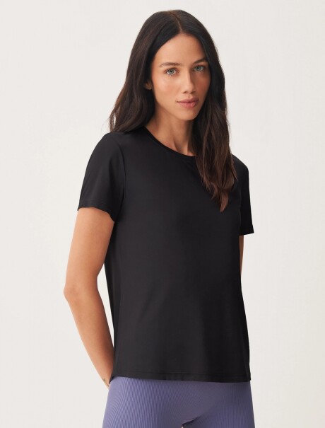 CAMISETA DEPORTIVA CON PROTECCIÓN UV NEGRO