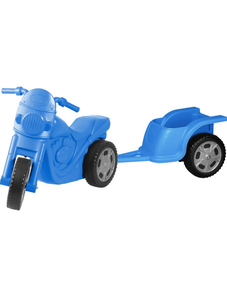 Triciclo moto buggy infantil Big Jim con trailer Azul