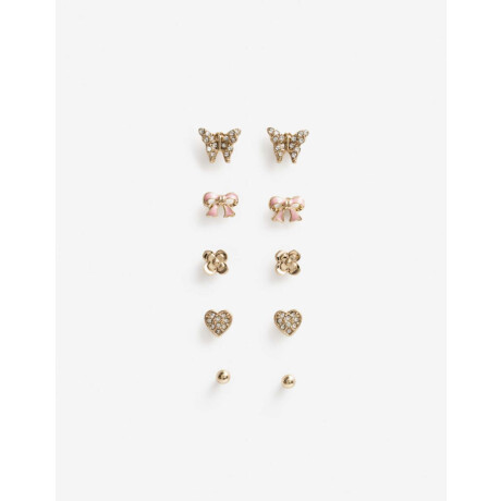 Set De Aros Pasantes Dorado Dorado