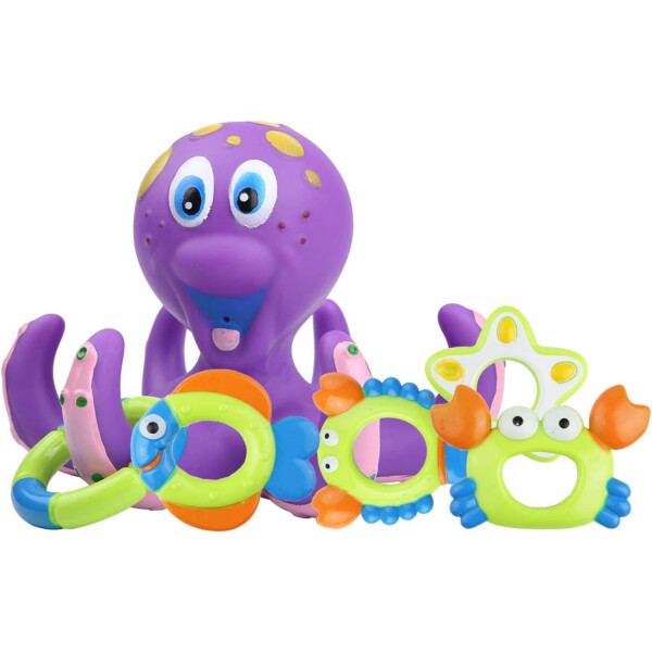 Juguete Pulpo Flotador Baño Agua Playa Piscina Infantil Bebe Variante Color Violeta
