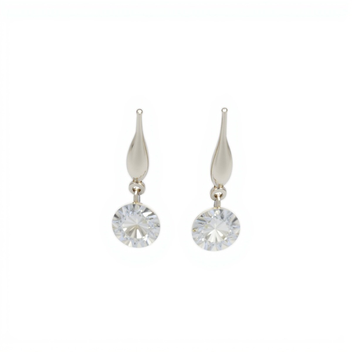 Caravanas Colgantes-Plata 925- Piedra Zirconia-CA3075 - conpiedra 