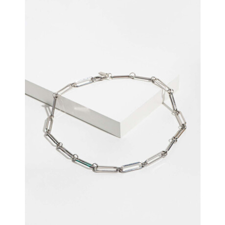 Collar De Eslabones Mix And Match Plateado