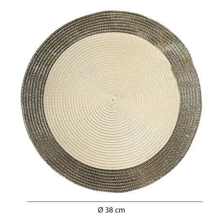 Mantel Individual Diseño Glow Redondo en PP Ø38Cm Paramount Dorado