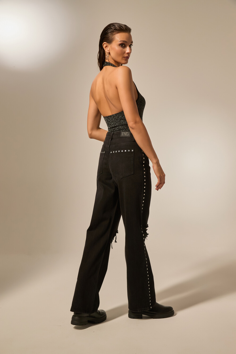 Pantalon Rochie Negro