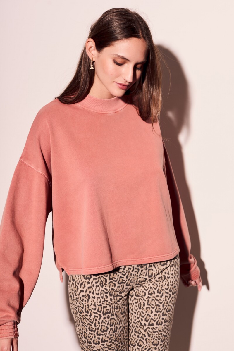 Sweater Algodón Lavado Rosa Viejo