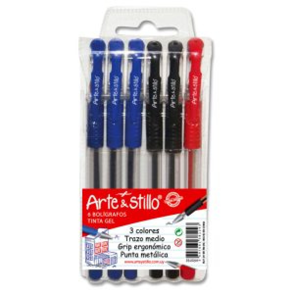 BOLIGRAFO TINTA GEL ARTE Y ESTILLLO X6 HR0192 