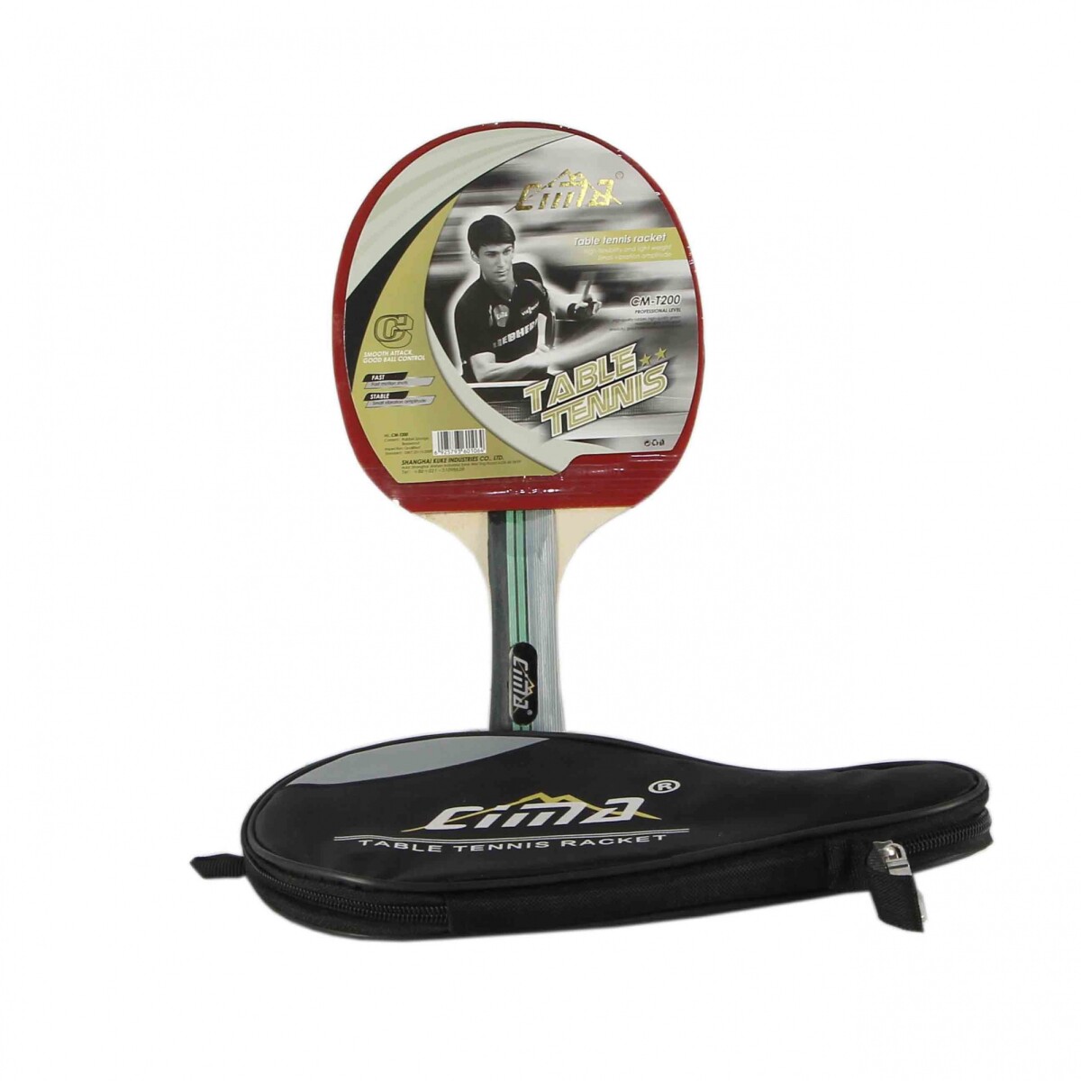 Paleta de Ping Pong Macri c/Estuche - Rojo 