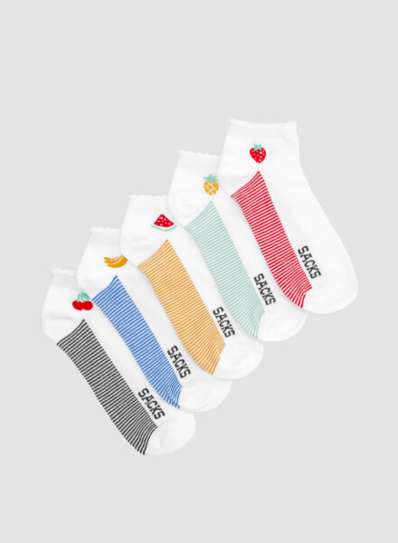 Pack de 5 medias cortas colores lisos Variante 39