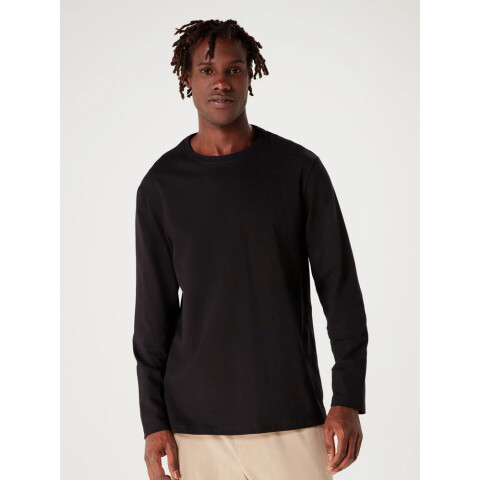 CAMISETA ML MASC PRETO ESCURO