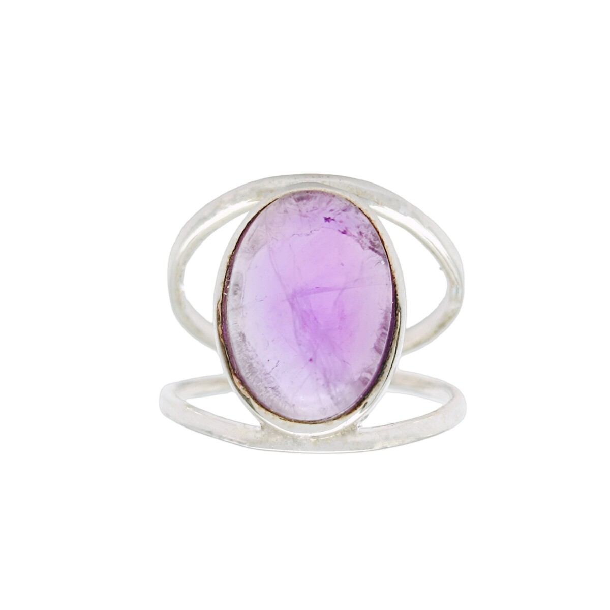 Anillo Oval-Plata 925-Piedra amatista lavanda-AN3317 - conpiedra 