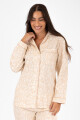 Pijama franela Beige