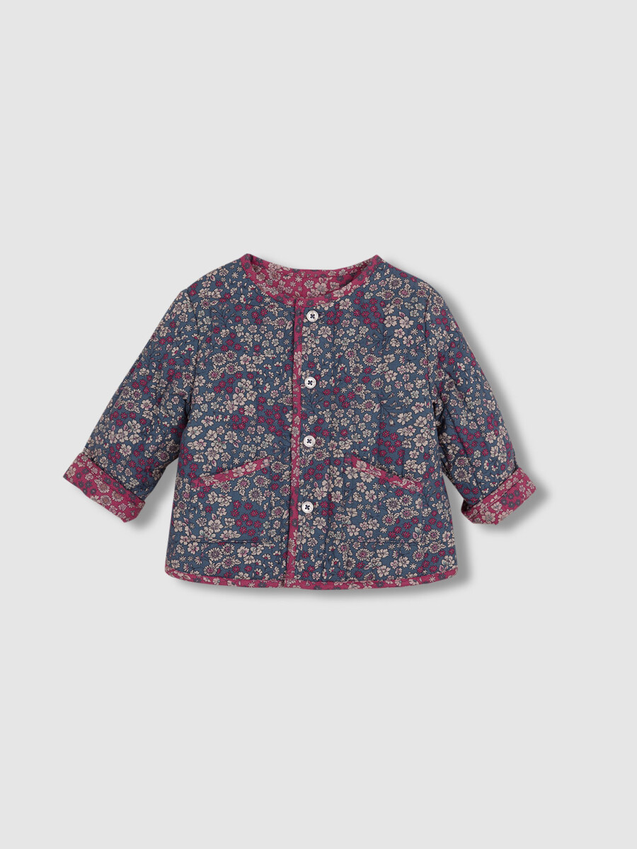 Chaqueta Acolchada Reversible Azul Viejo