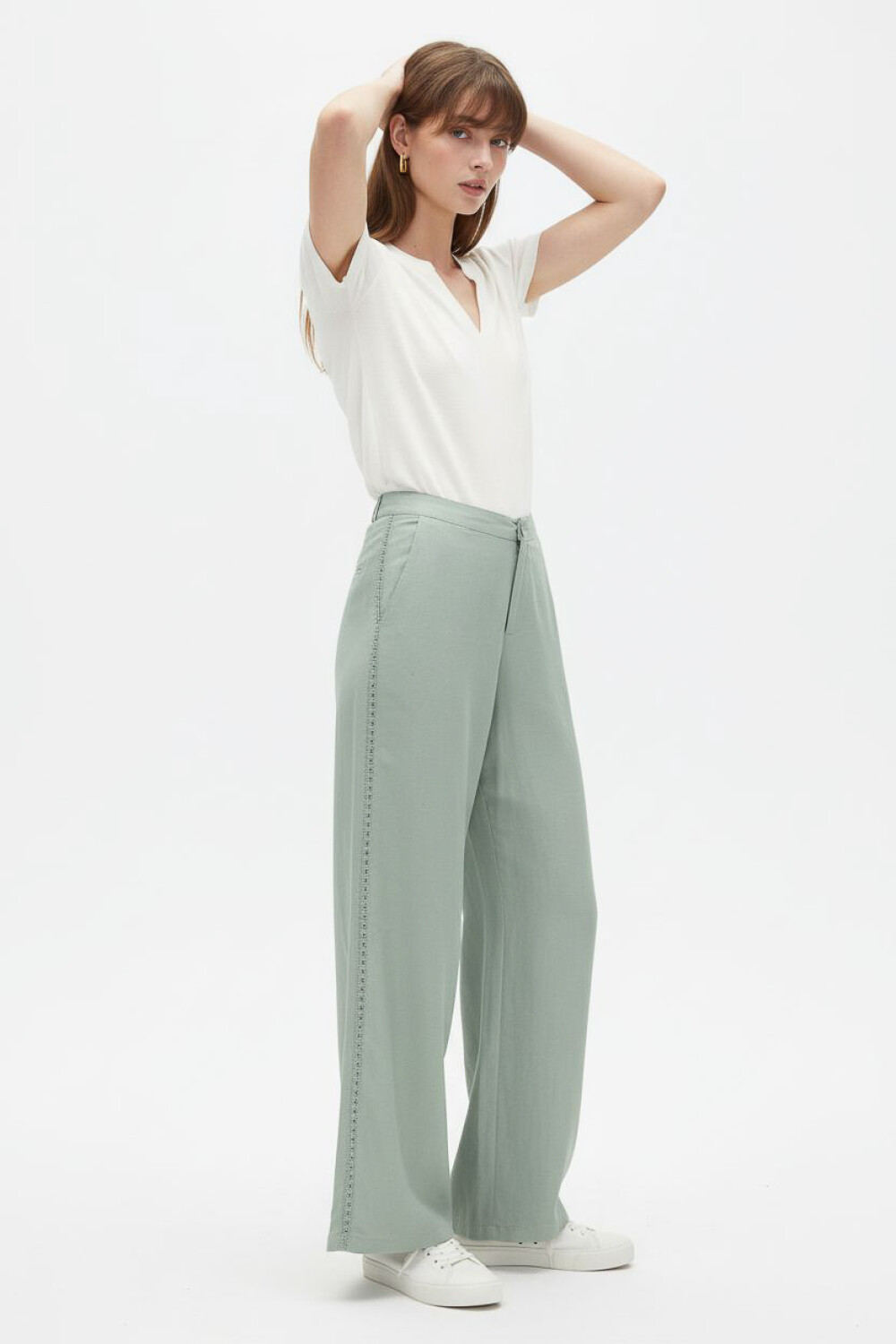Pantalon Ispane Verde Azulado