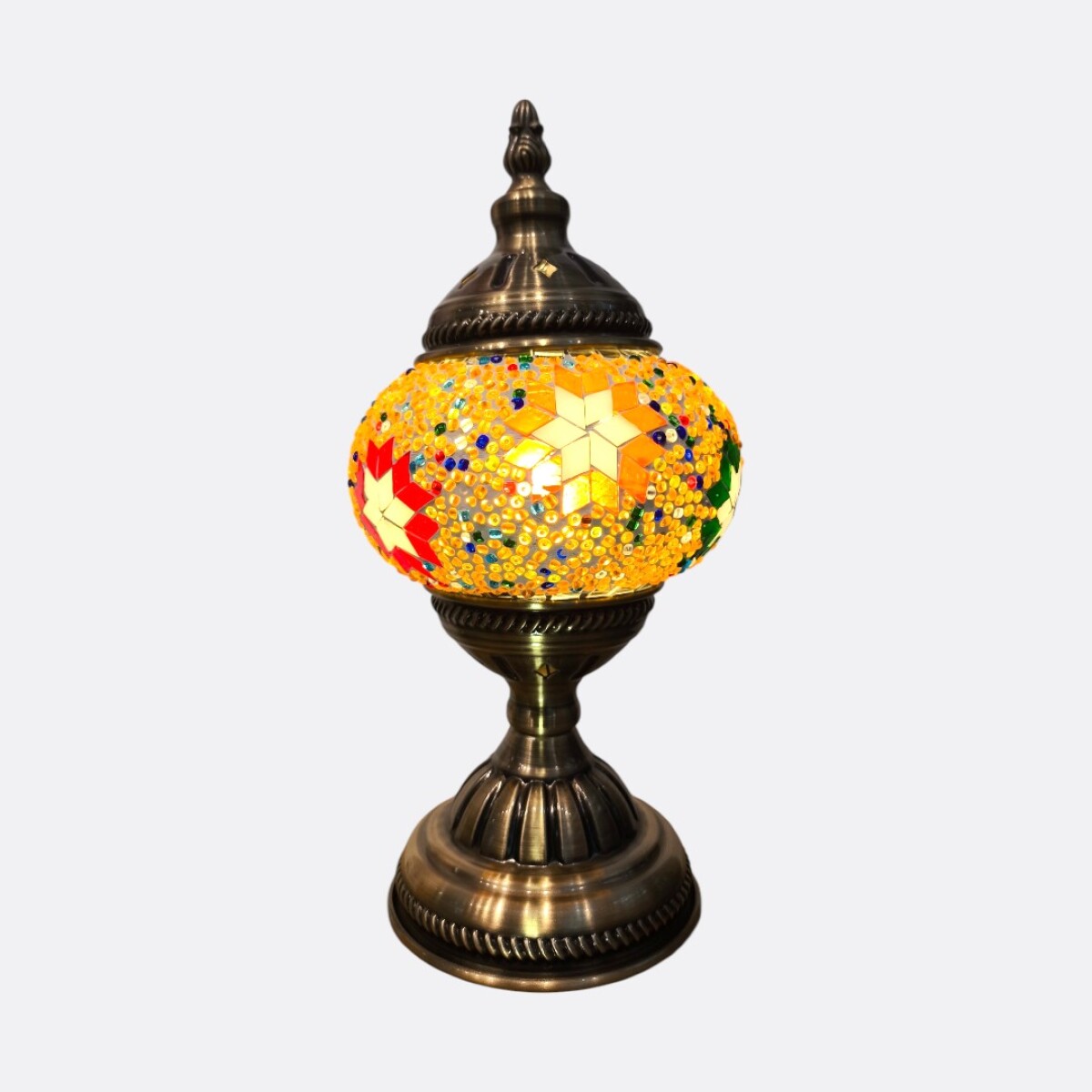 Lámpara Turca Mediana - Flores Multicolor 