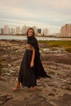 Fajón de Nácar Dress Chocolate / Negro