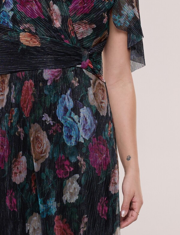 Vestido Noche Floral NEGRO/MULTI