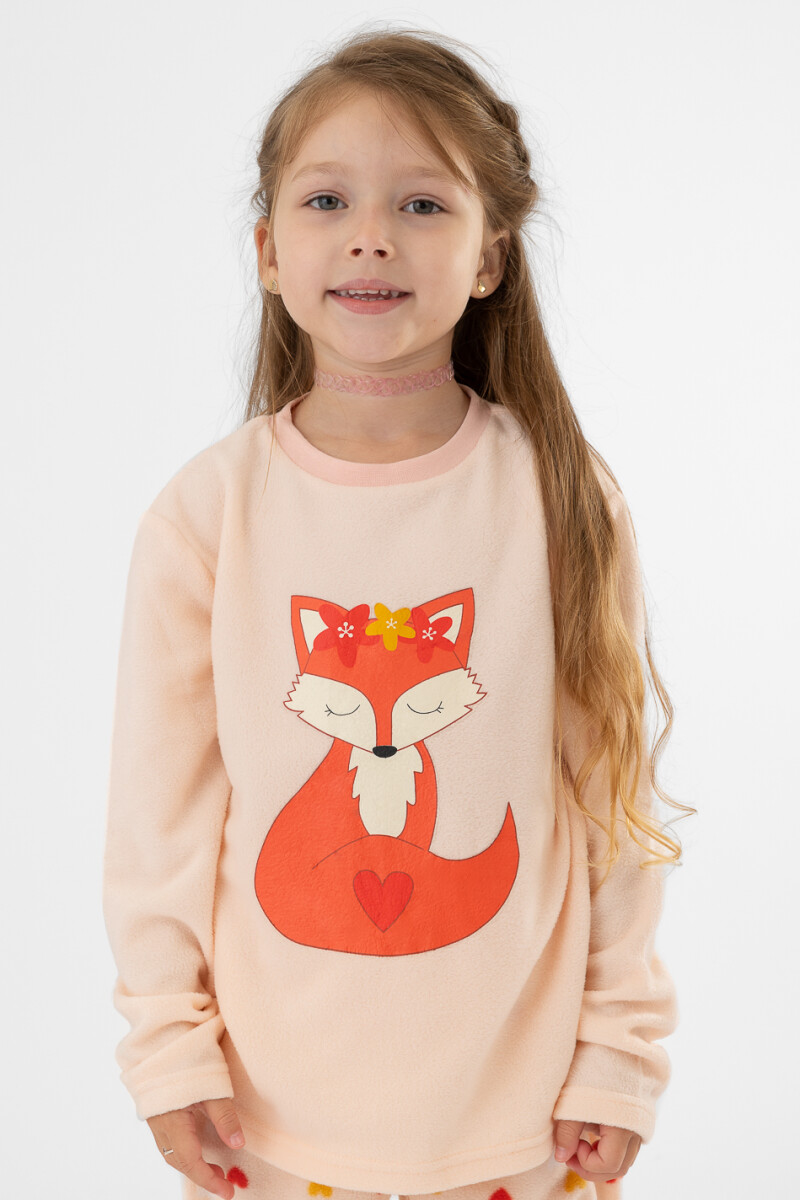 Pijama infantil polar fox Rosado