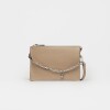 Mini bag Kaia en cuero arrugado Taupe