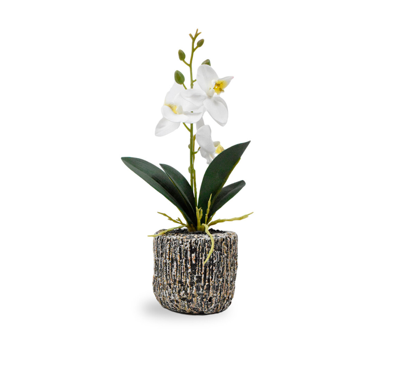 PLANTA ARTIFICIAL CON MACETA CERAMICA ORQUEDEA 