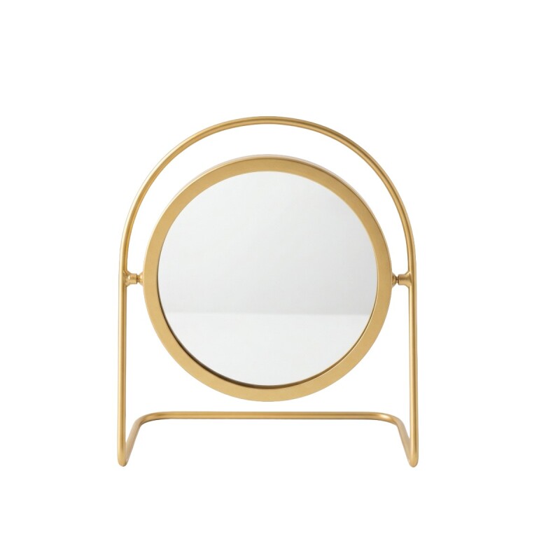 ESPEJO RED DORADO C/SOPORTE 20X20CM Unica