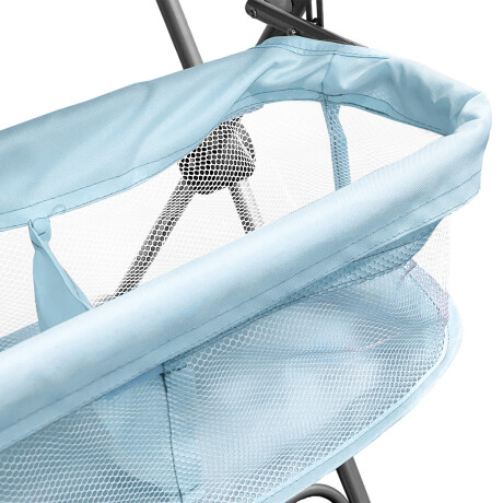 Cambiador Bebé Plegable Con Organizador y Ruedas Celeste