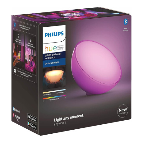 Philips Hue - Lámpara Led Inteligente Portátil Go 915005822401 - 6,2W. Blanco y Color. 2000K-6500K. 001