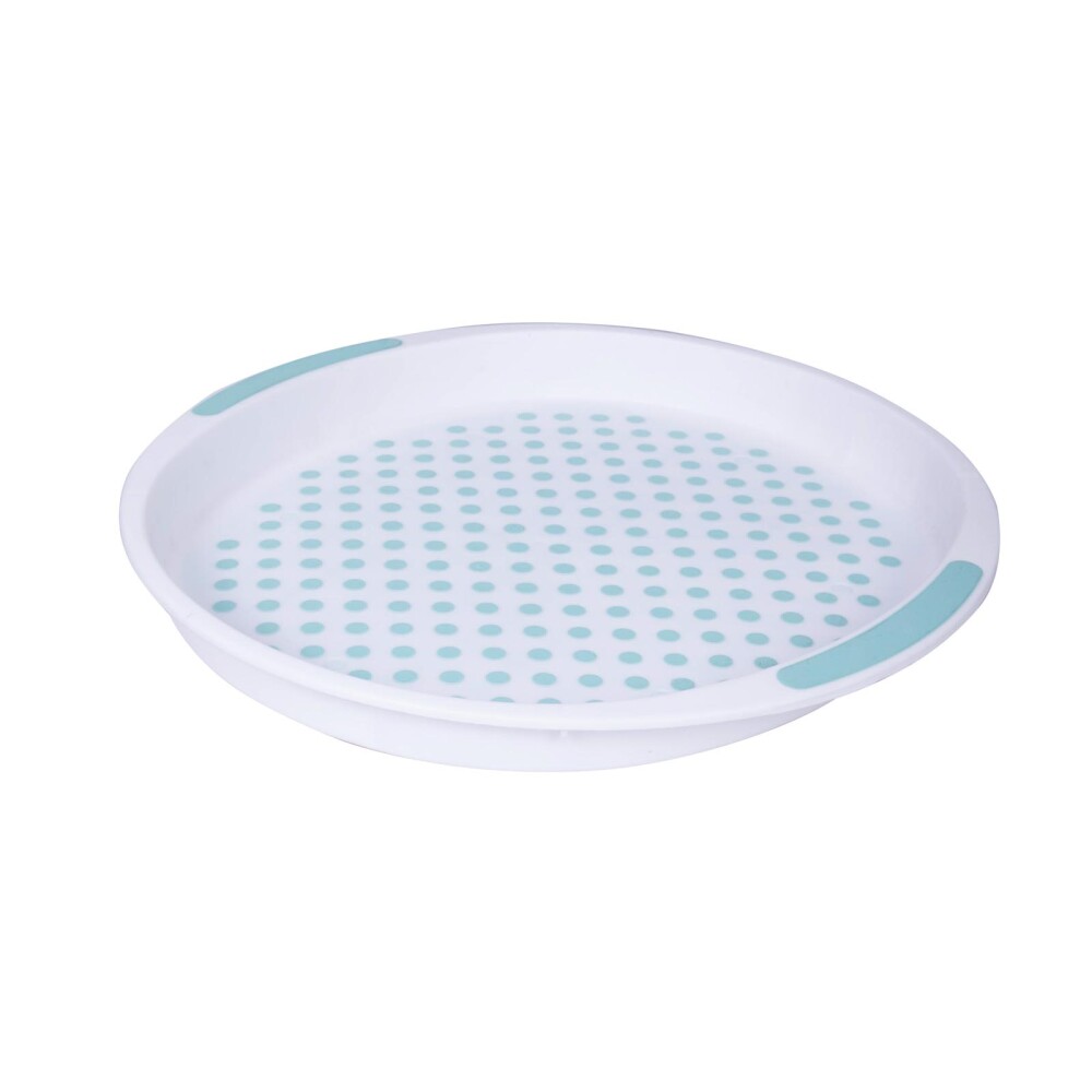 BANDEJA PLASTICO GRIS REDONDA ANTIDELIZANTE