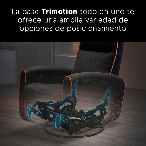 Sillón Sofa Gamer Cougar Fidom Requinable Giratorio NEGRO