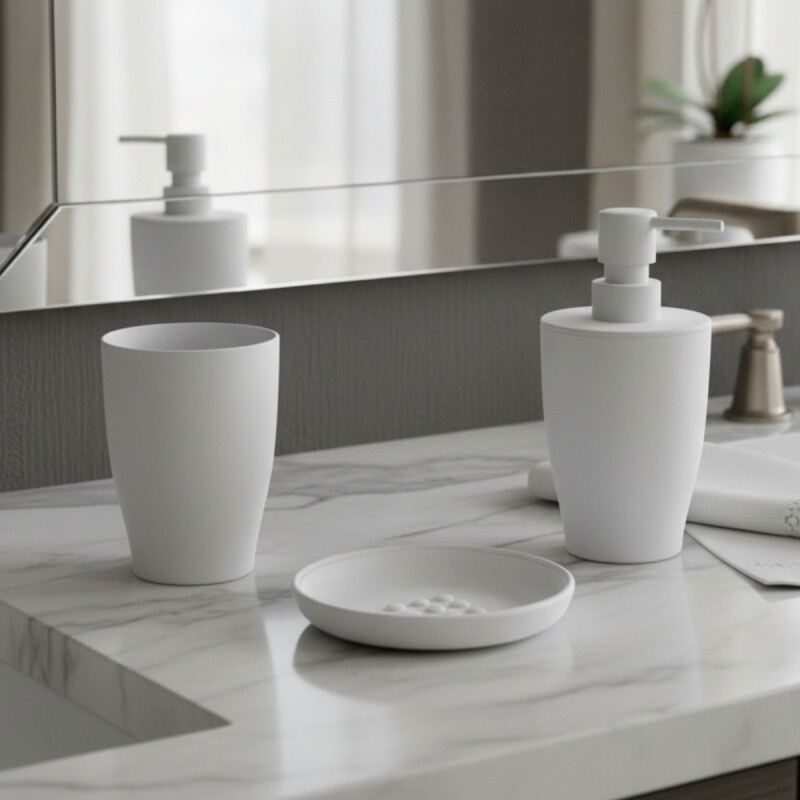 Set de baño 3 piezas Pure BLANCO