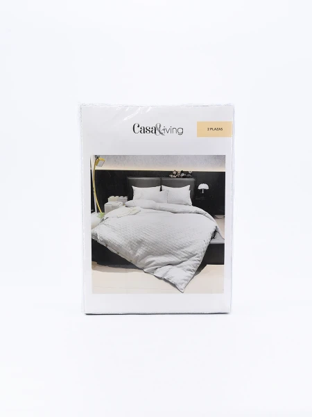 FUNDA ACOLCHADO SET 3 PCS GRIS