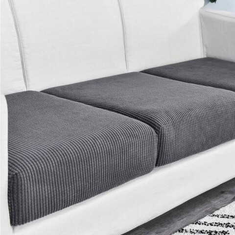 Funda para almohadón de sillón gris