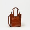 Mini Bag The Icon en cuero grabado big croco Cuoio
