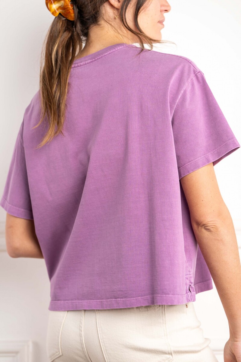 Remera Manga Corta Lavada Lavanda