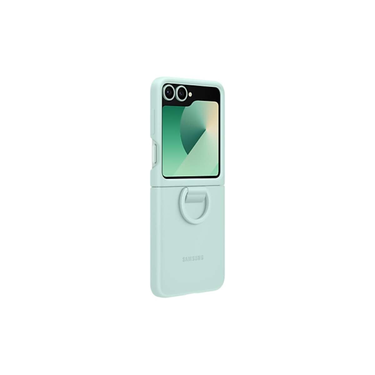 Galaxy Z Flip6 Silicone Case w Ring - Green 