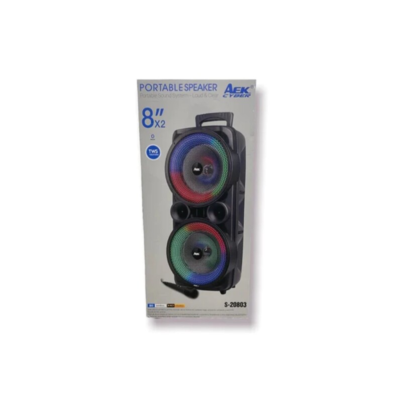 PARLANTE PORTABLE AEK S-20803 8""X2 PARLANTE PORTABLE AEK S-20803 8""X2
