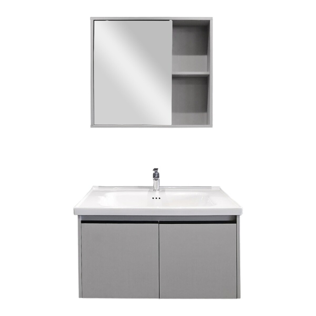Conjunto De Baño Habitare Modelo 308-80 / Mueble+ Bacha + Espejo 
