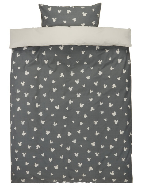 Juego funda nórdica MICKEY 155x220 gris Juego funda nórdica MICKEY 155x220 gris