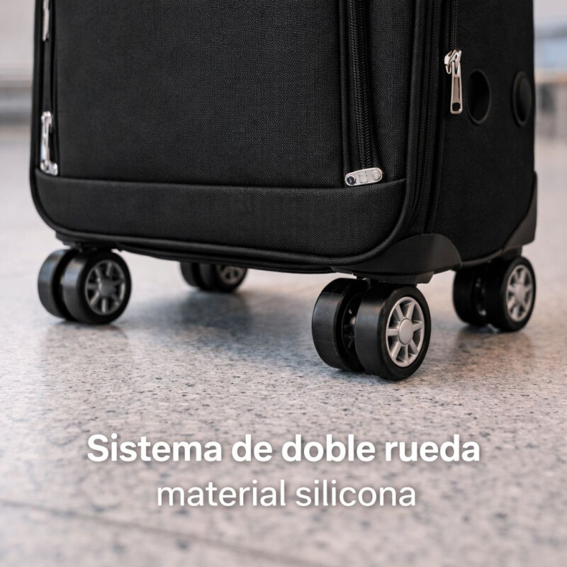 Valija de Tela Oxford con Ruedas 28' Negro