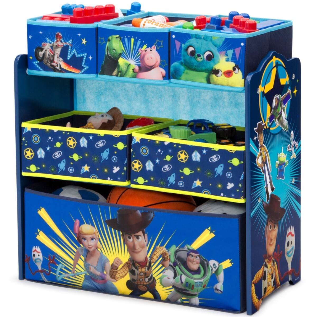 Organizador infantil Toy Story de 6 contenedores - AZUL 