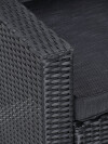Set jardín AGERMOSE 6 plazas negro Set jardín AGERMOSE 6 plazas negro