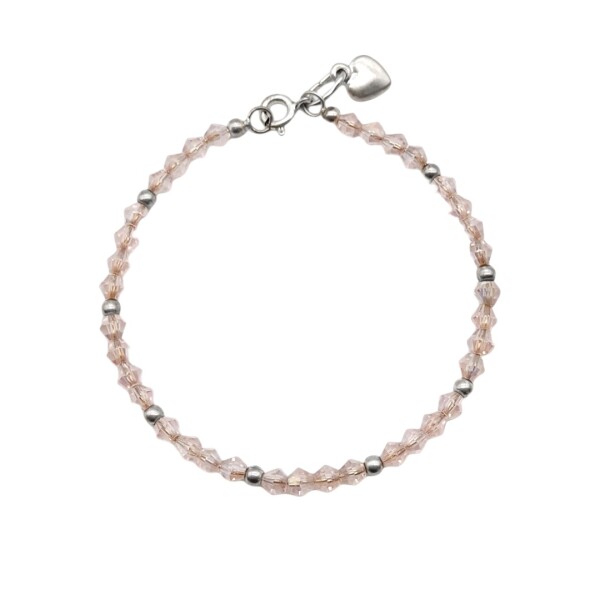 Pulsera tobi-Plata 925-Cristal rosado-PU3025 conpiedra